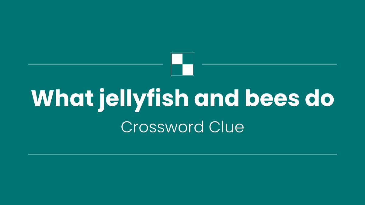 What jellyfish and bees do