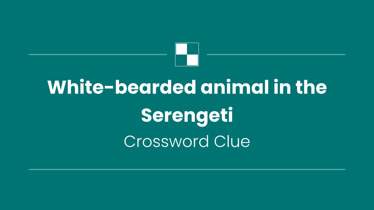 White-bearded animal in the Serengeti