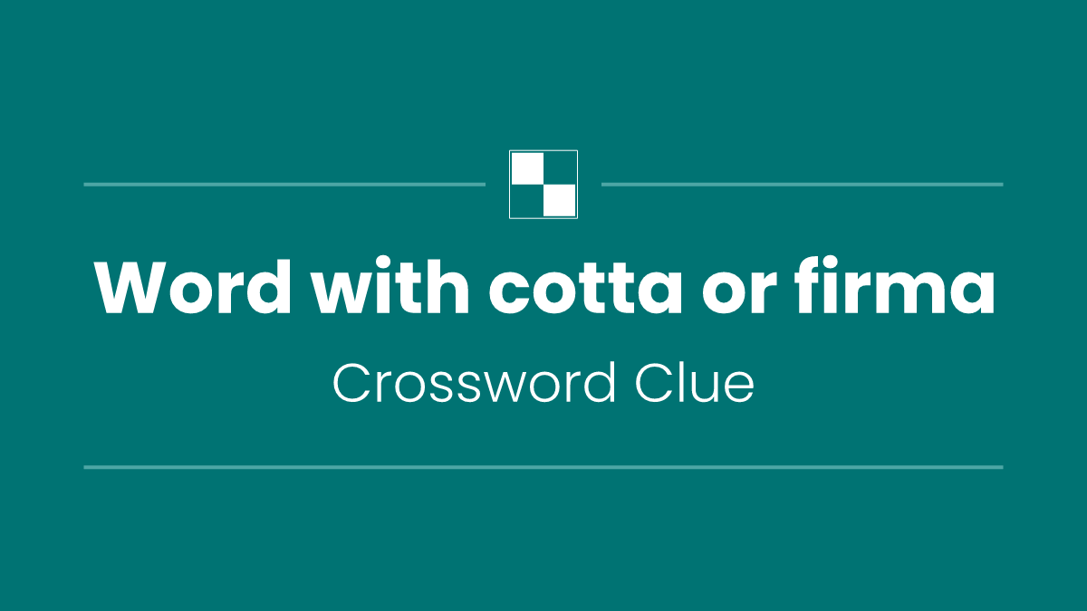 Word with cotta or firma