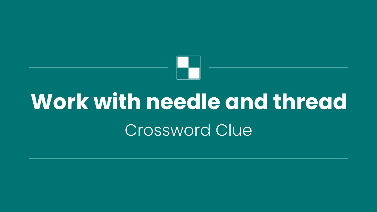 Work with needle and thread