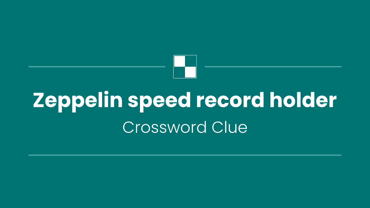 Zeppelin speed record holder