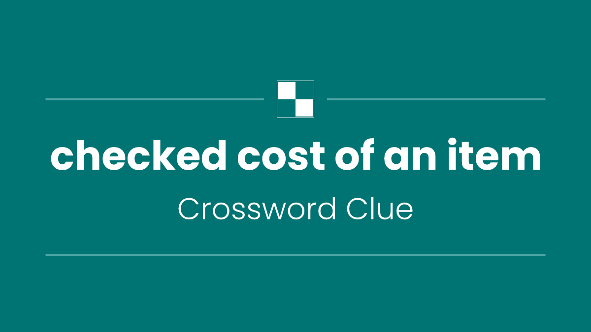checked cost of an item