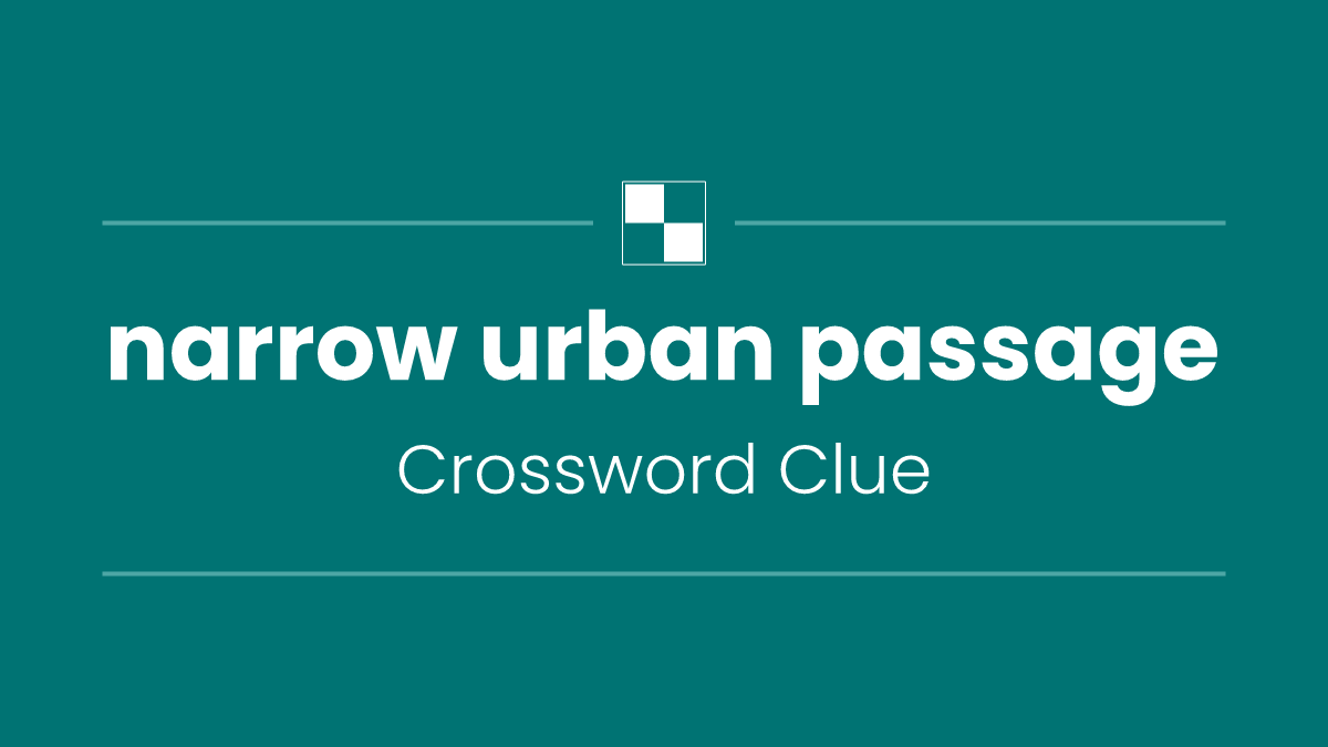 narrow urban passage