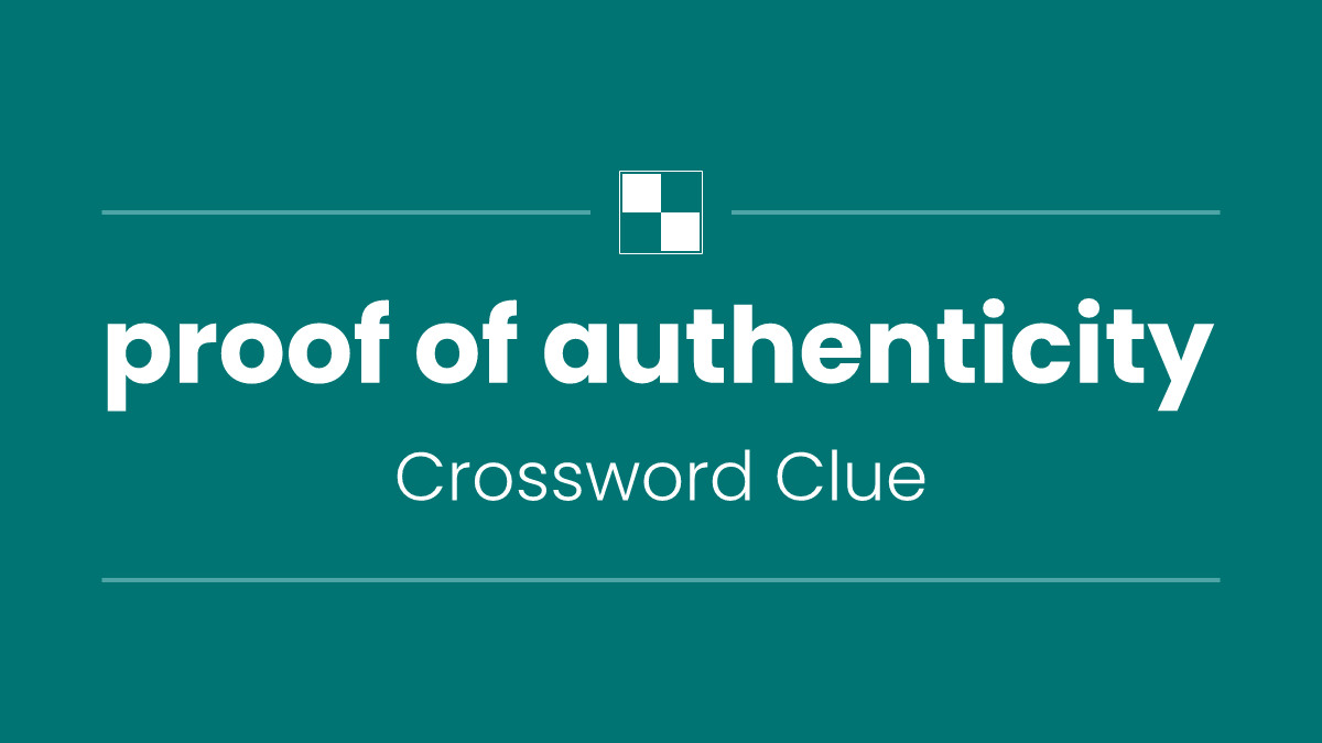 proof of authenticity