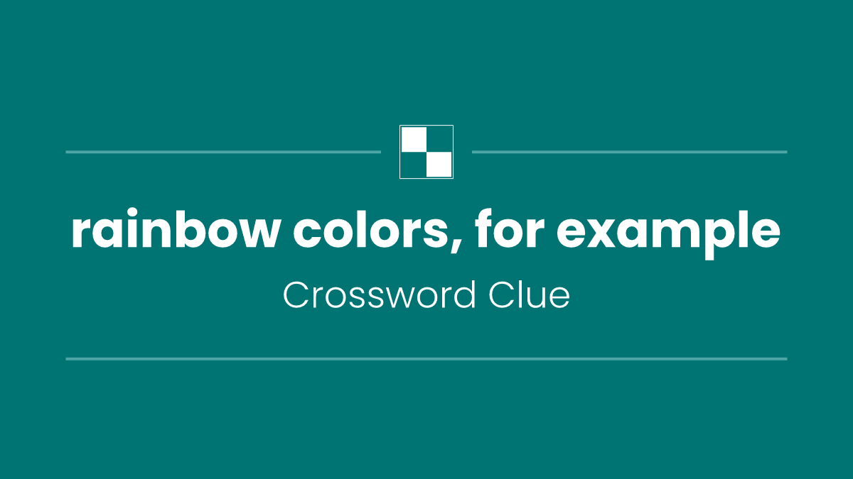 rainbow colors, for example