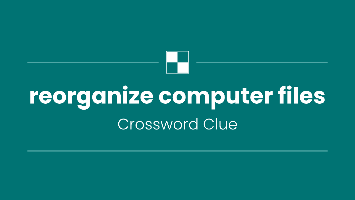 reorganize computer files