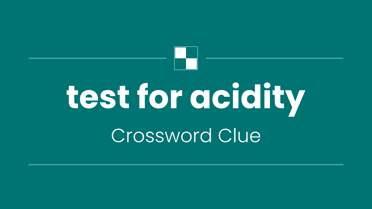 test for acidity