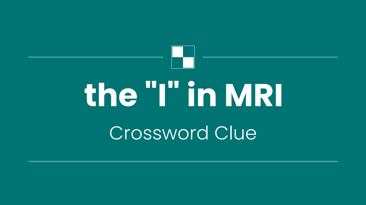 the "I" in MRI