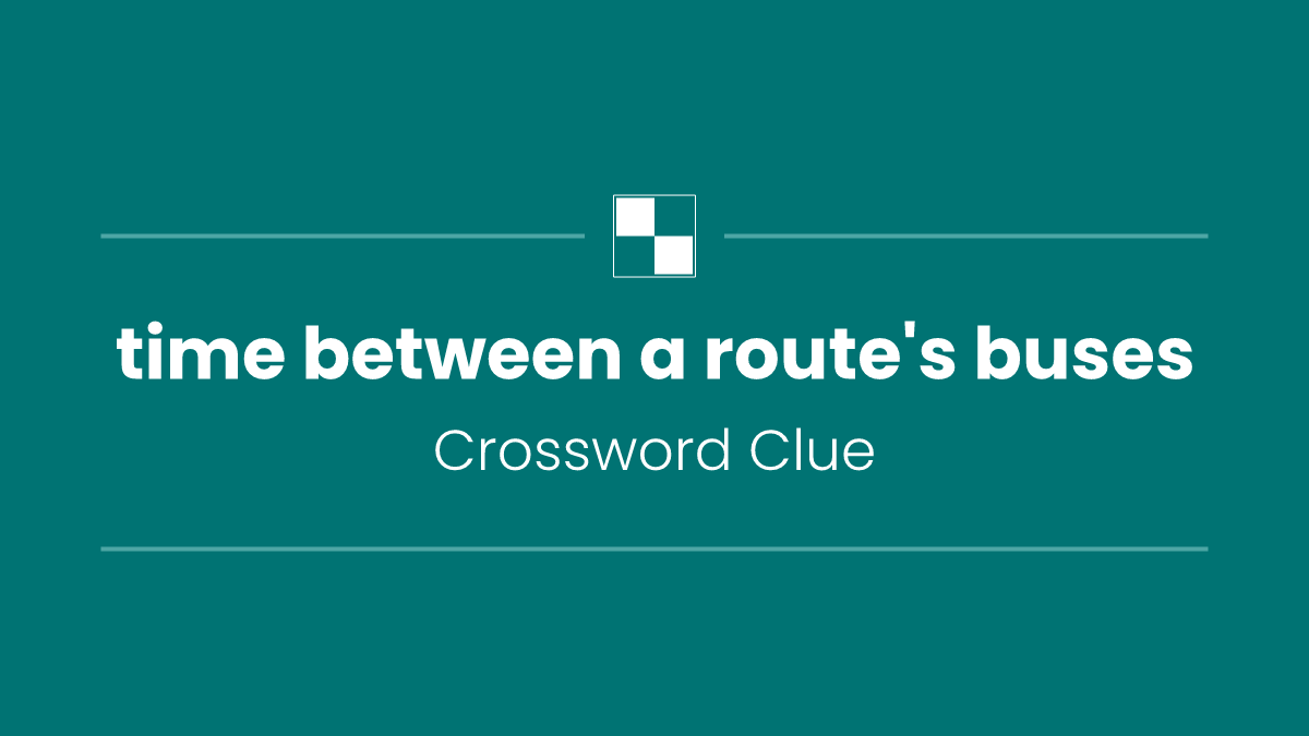 time between a route's buses