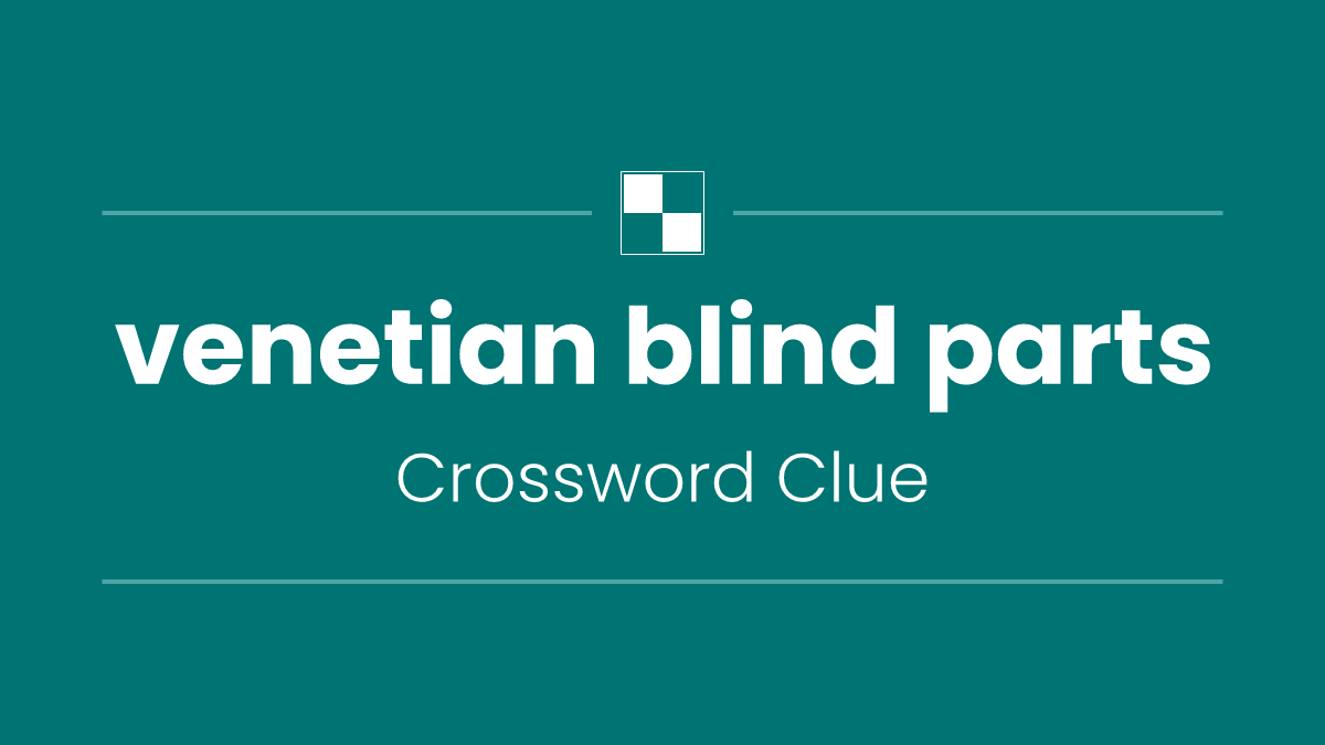 venetian blind parts