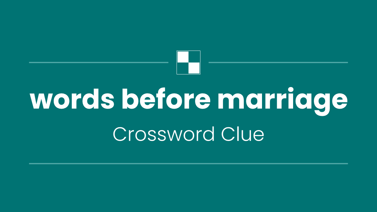 words before marriage